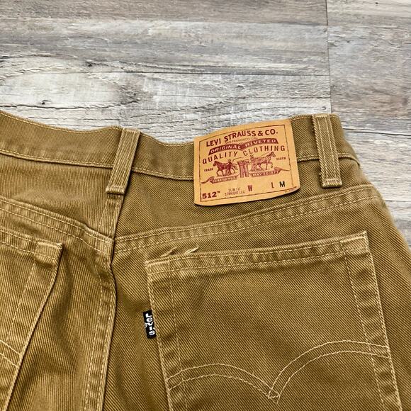 Vintage 90’s Levis 512 Tan 30x32 Juniors 11 Slim Fit Straight Leg Jeans USA EUC - Picture 9 of 13